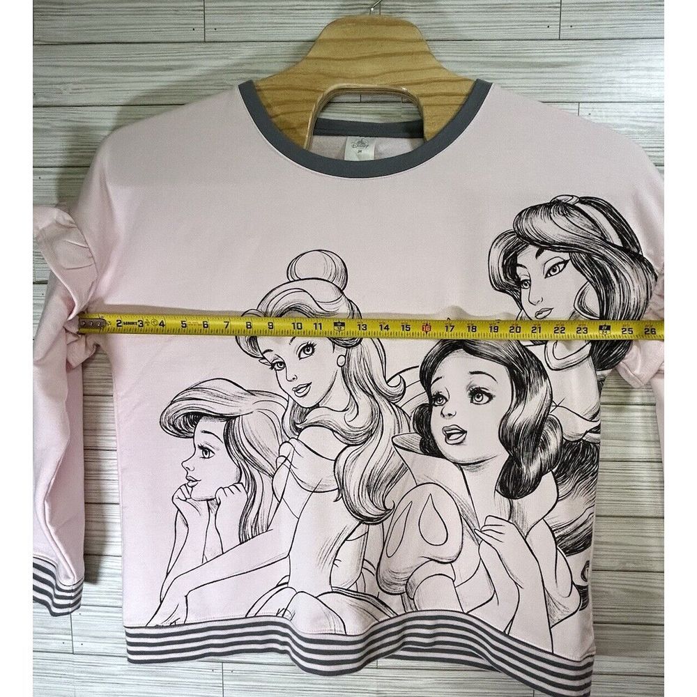 Disney Princess Shirt‎ Sz 2XL Womens Ariel Belle Snow White Jasmine Long Sleeve - Picture 9 of 9